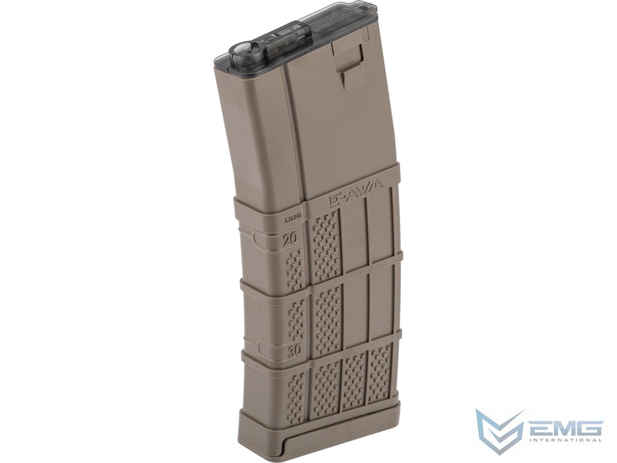 EMG 190rd Lancer Systems Licensed L5 AWM Airsoft Mid-Cap Magazines (Color: Dark Earth / Single)