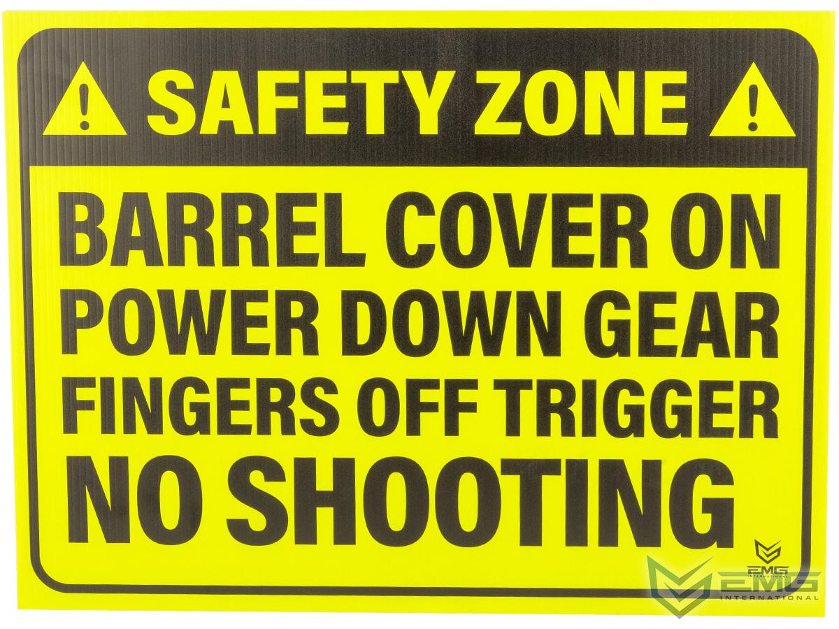 Airsoft 18 x 24 Neon Plastic Field Sign by EMG (Type: Safety Zone)