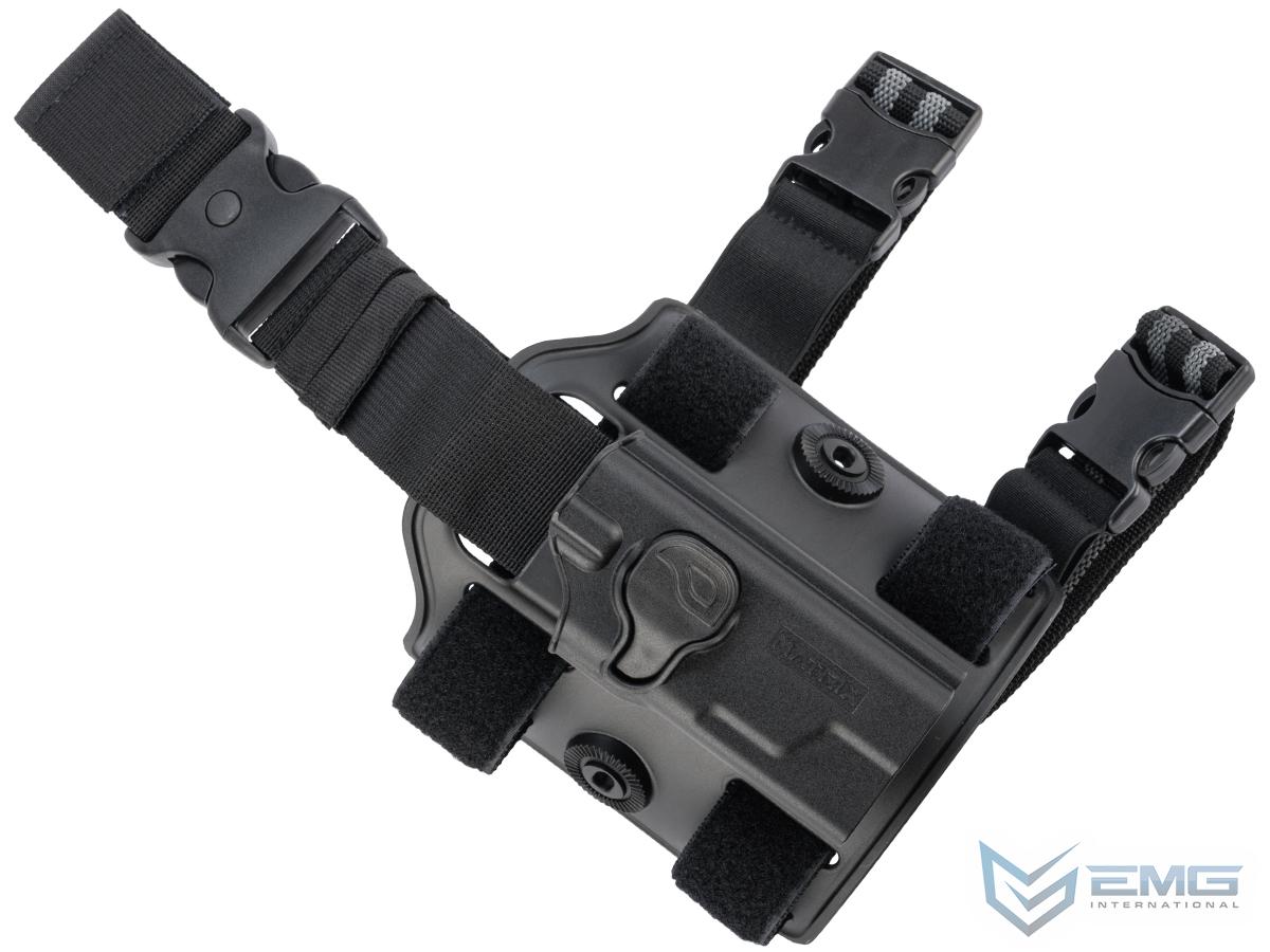 EMG Matrix Hardshell Adjustable Holster for Hudson H9 Series Pistols (Color: Black / Drop Leg Attachment)