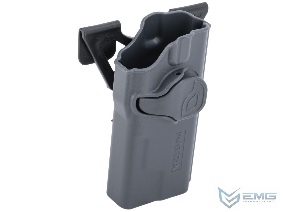 EMG Matrix Hardshell Adjustable Holster for Hudson H9 Series Pistols (Color: Grey / MOLLE Attachment)