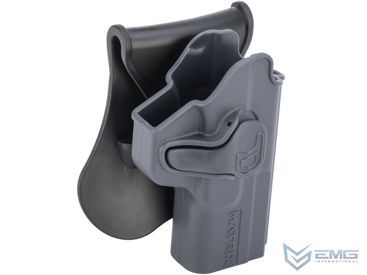 EMG Matrix Hardshell Adjustable Holster for SAI BLU Series Pistols (Color: Grey / Paddle Attachment)