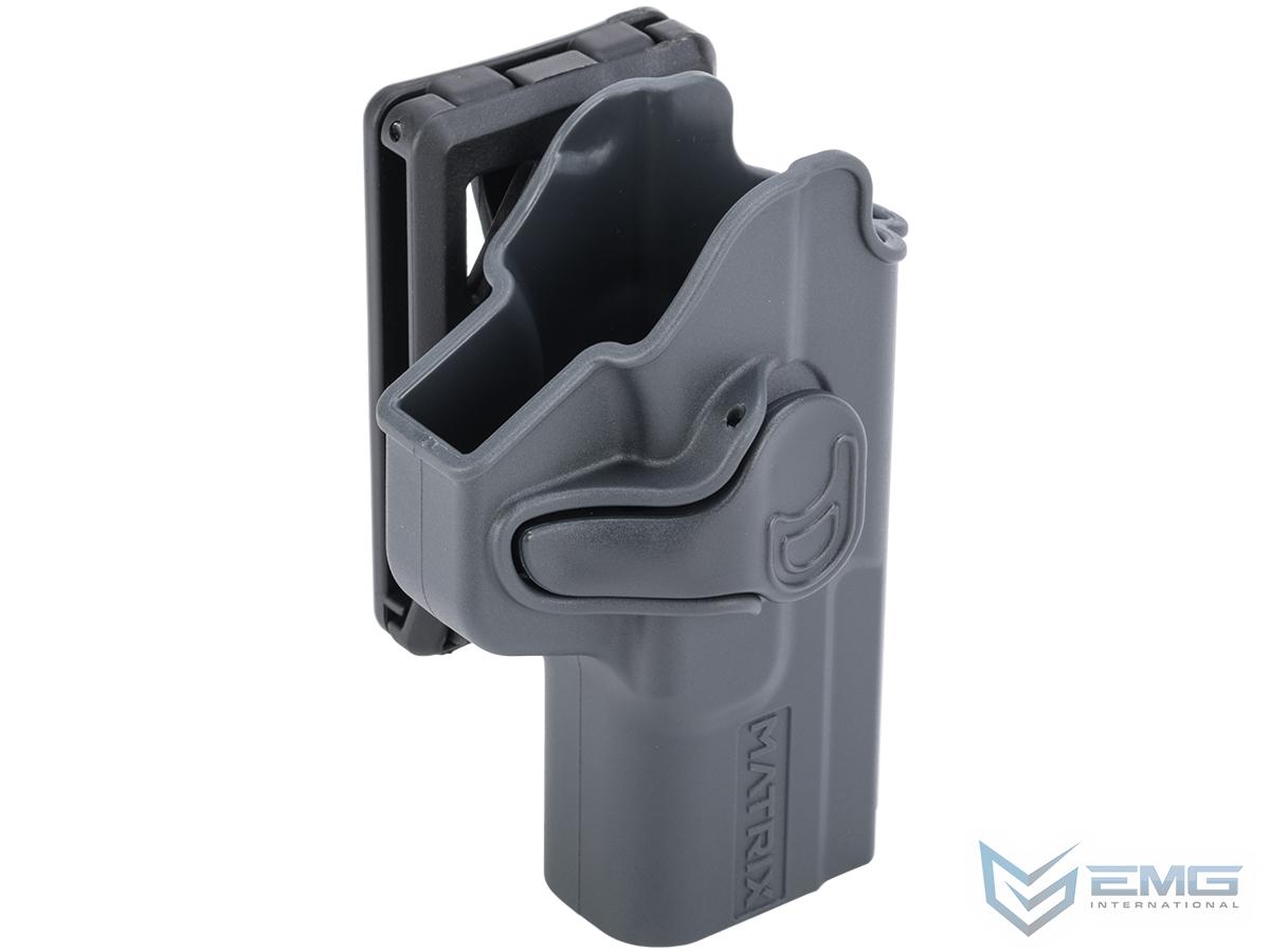 EMG Matrix Hardshell Adjustable Holster for SAI BLU Series Pistols (Color: Grey / Belt Attachment)