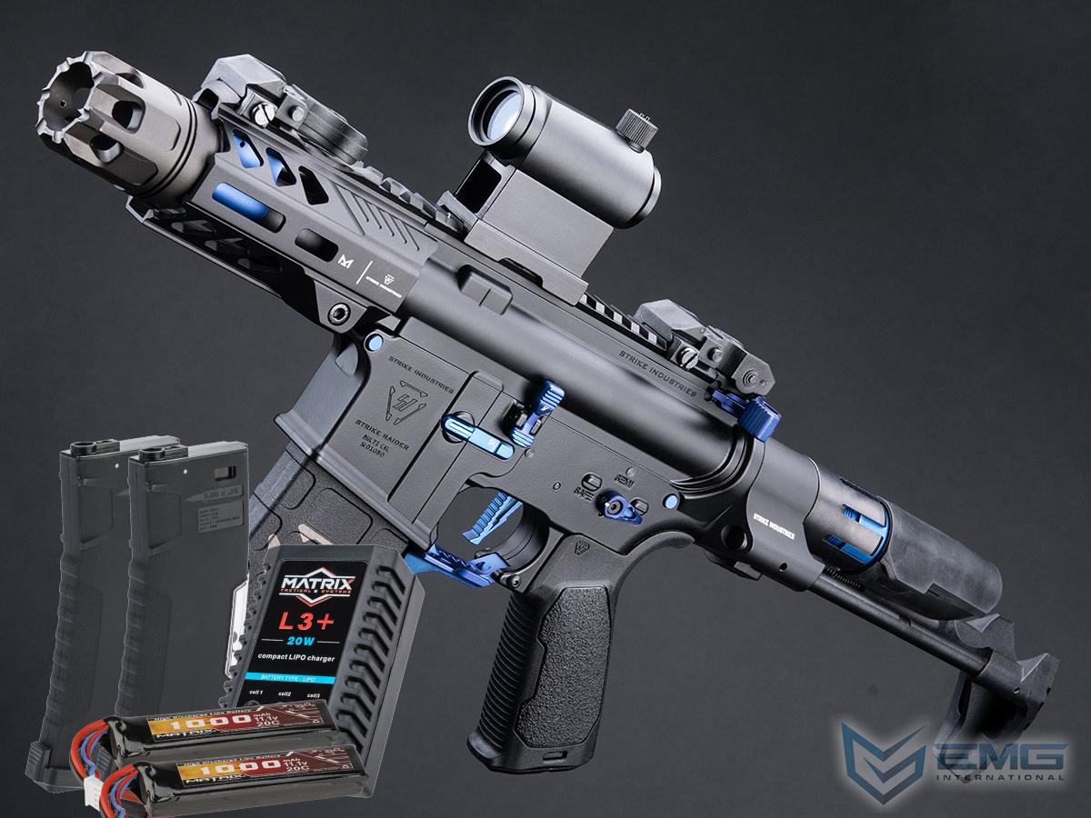 EMG / Strike Industries Licensed Tactical Competition AEG w/ G&P Ver2 - GATE Aster Gearbox (Model: CQB w/ PDW Stock - 300 FPS / Go Airsoft Package)