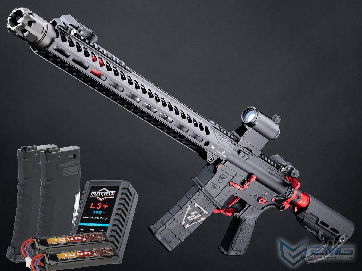 EMG / Strike Industries Licensed Tactical Competition AEG w/ G&P Ver2 - GATE Aster Gearbox (Model: Carbine - 400 FPS / Red / Go Airsoft Package)