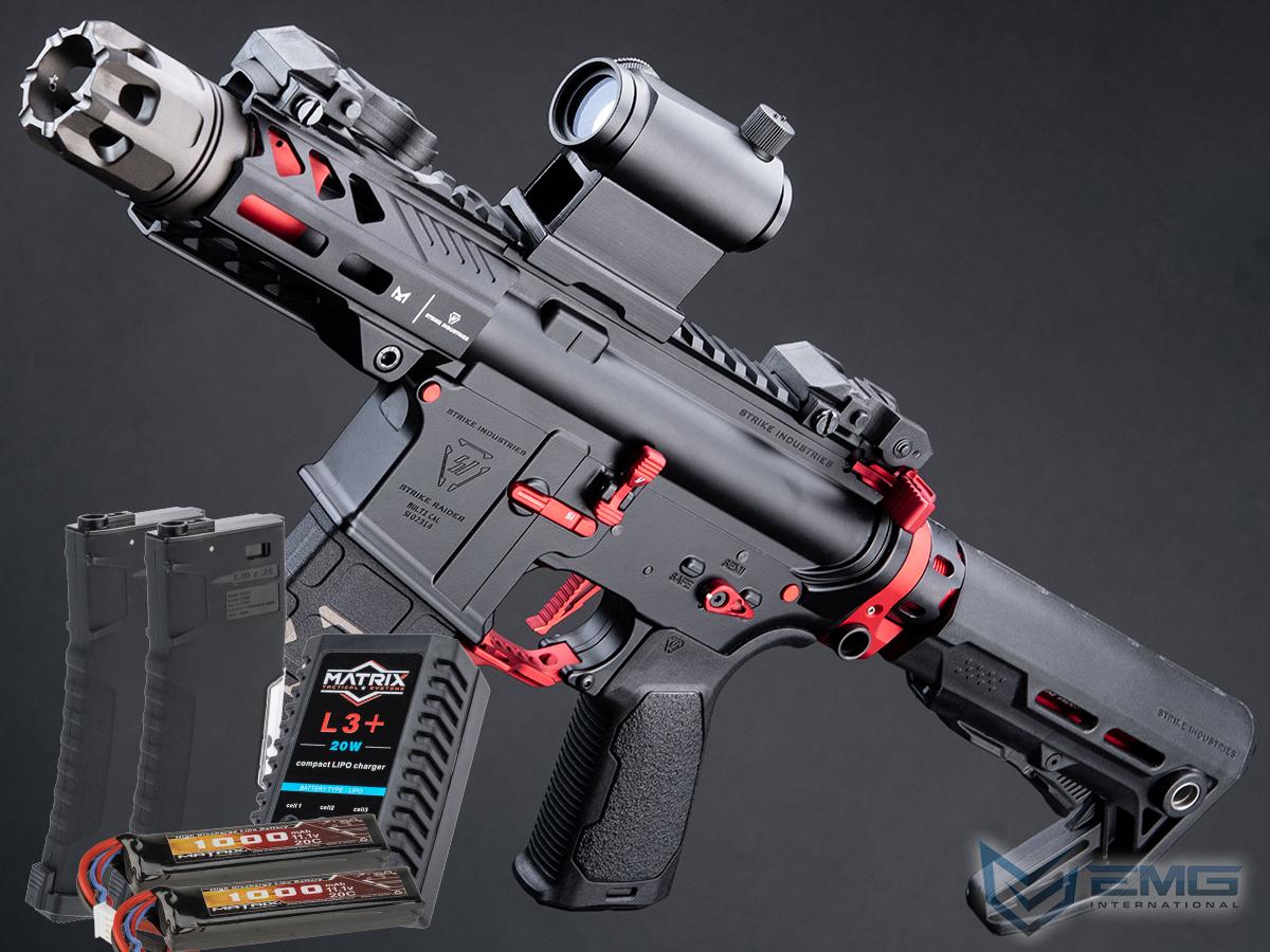 EMG / Strike Industries Licensed Tactical Competition AEG w/ G&P Ver2 -  GATE Aster Gearbox (Model: CQB - 300 FPS / Red / Go Airsoft Package),  Airsoft Guns, Airsoft Electric Rifles -  Airsoft Superstore