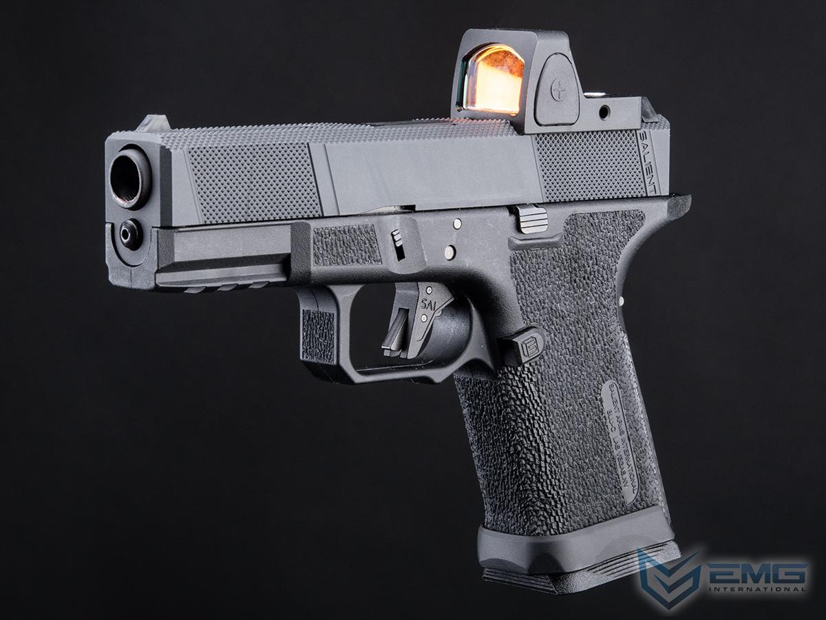 EMG SAI BLU Compact w/ EMG Tier One Utility RMR-Cut Slide GBB Airsoft Pistol (Color: Blackout / Red Dot Package)