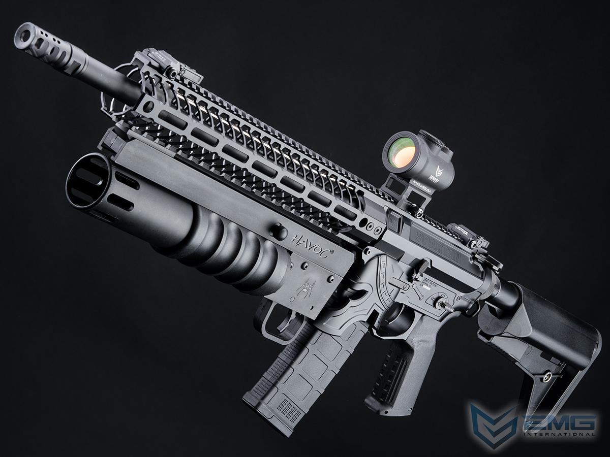 EMG Spike's Tactical Licensed Rare Breed Spartan M4 Airsoft AEG Rifle w/ M-LOK Handguard (Model: 13.2 Carbine / 400 FPS / 12 Grenade Launcher Package)