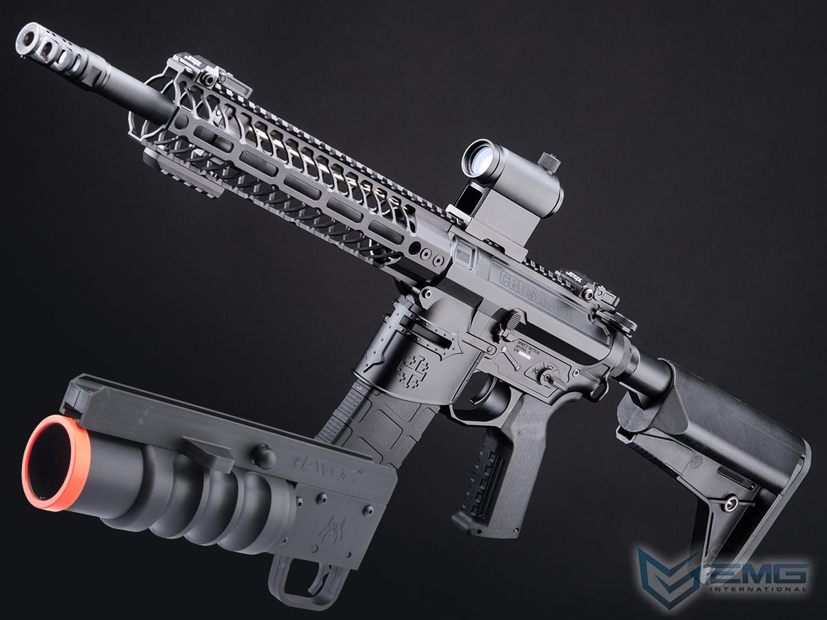 EMG Spike's Tactical Licensed Rare Breed Crusader M4 Airsoft AEG Rifle w/ M-LOK Handguard (Model: 10 SBR / 350 FPS / 9 Grenade Launcher Package)