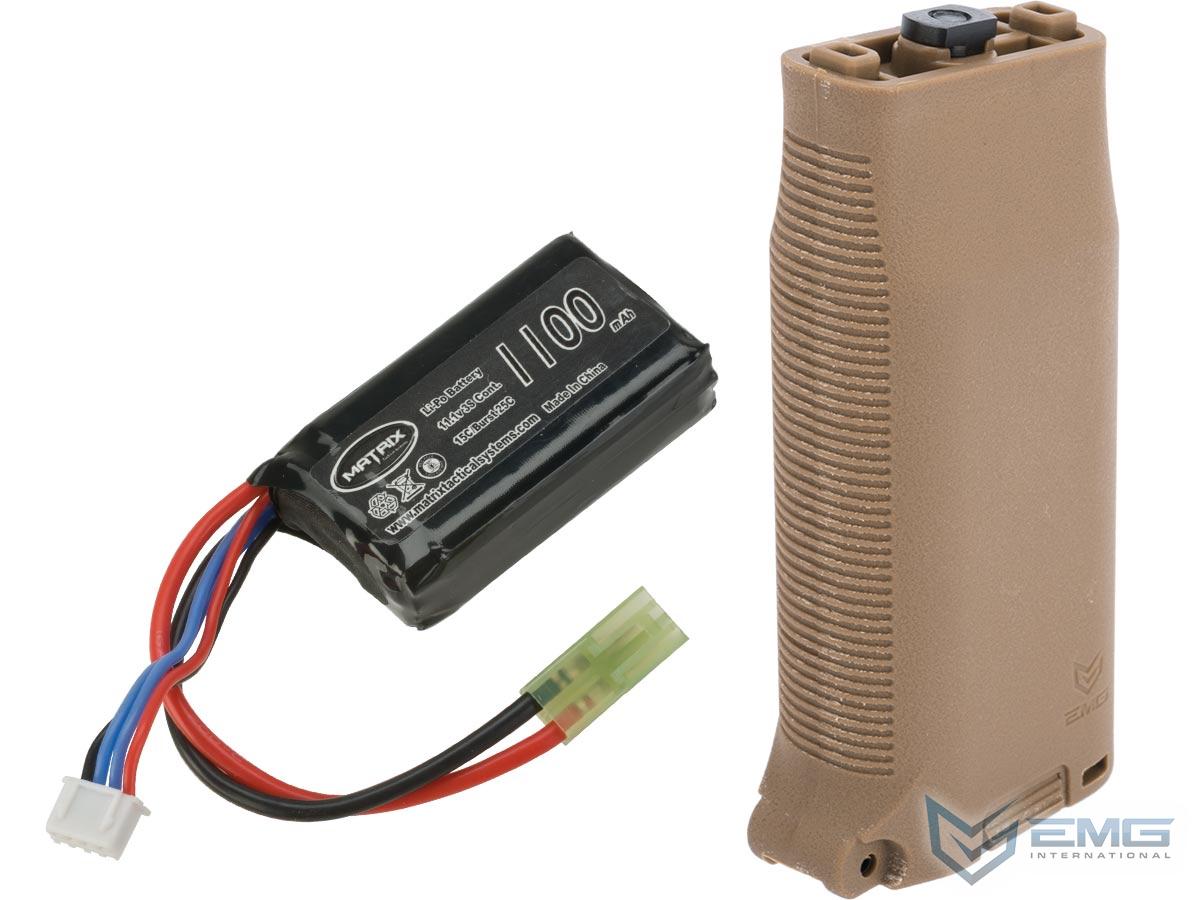 EMG Battery Storage Vertical Grip (Color: Dark Earth / M-LOK / Battery Bundle)