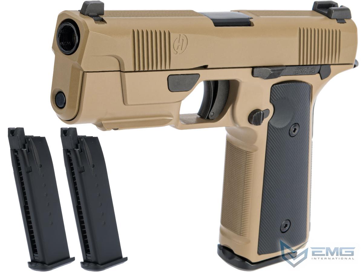 EMG / Hudson H9 Gas Blowback Airsoft Parallel Training Pistol (Color: Flat Dark Earth / Green Gas / Reload Package)