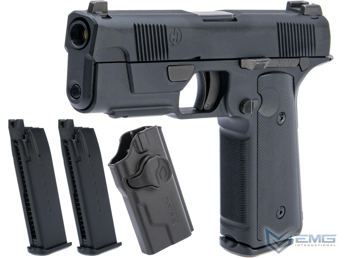 Pre-Order ETA May 2023 EMG / Hudson H9 Gas Blowback Airsoft Parallel Training Pistol (Color: Black / Green Gas / Carry Package - MOLLE)