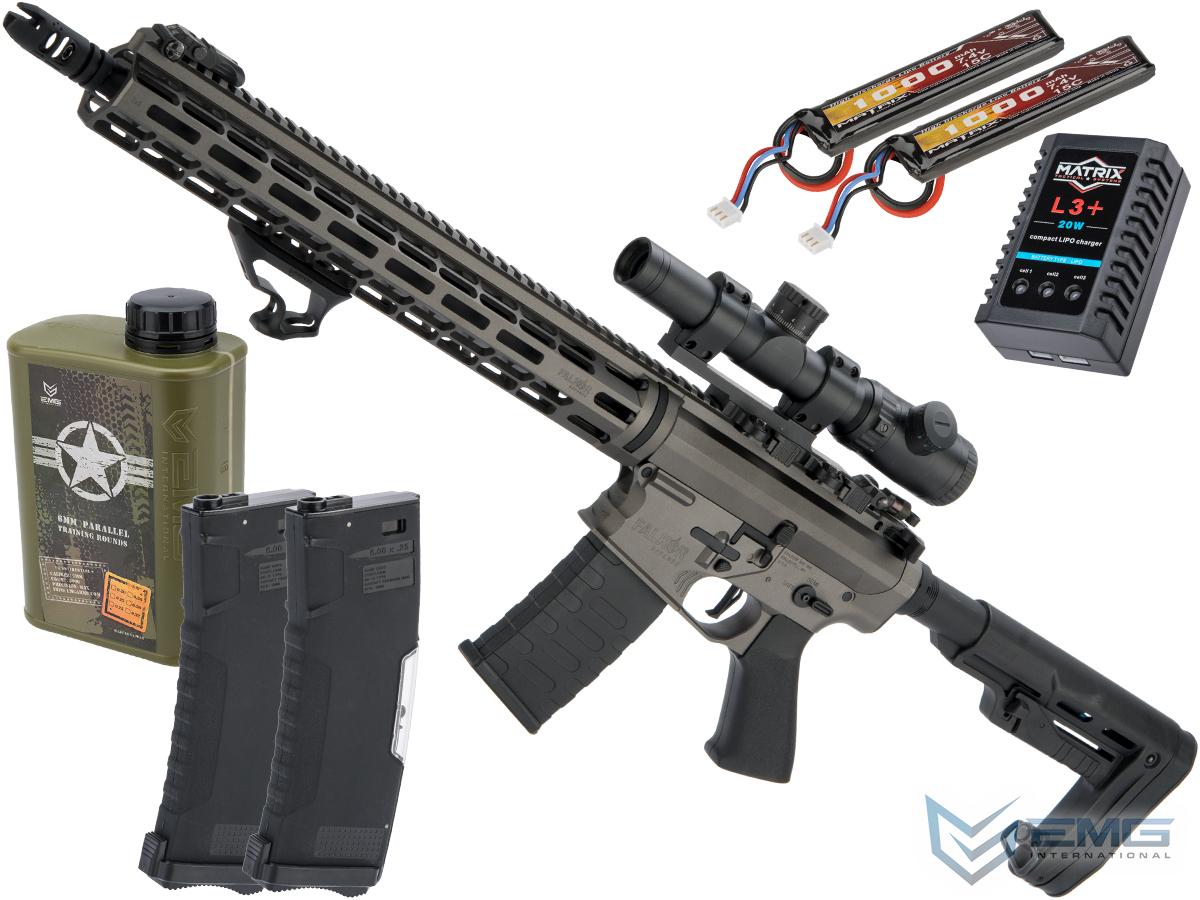 EMG Falkor AR-15 RECCE 2.0 eSilverEdge Training Weapon M4 Airsoft AEG Rifle (Color: Falkor Grey / 350 FPS / Tactical Package)
