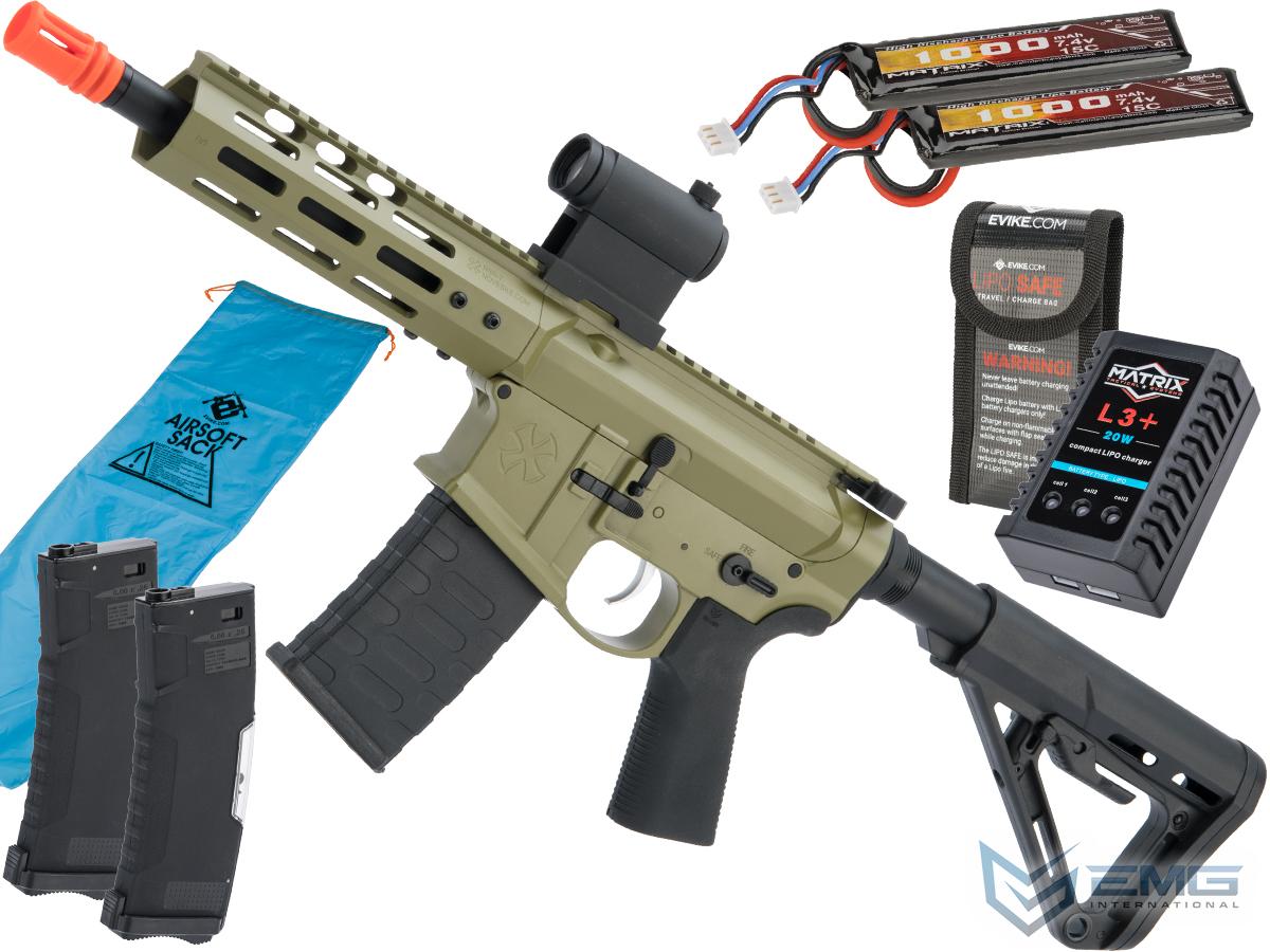 EMG NOVESKE Gen 4 w/ eSilverEdge SDU2.0 Gearbox Airsoft AEG Training Rifle (Model: Pistol / Bazooka Green / Go Airsoft Package)