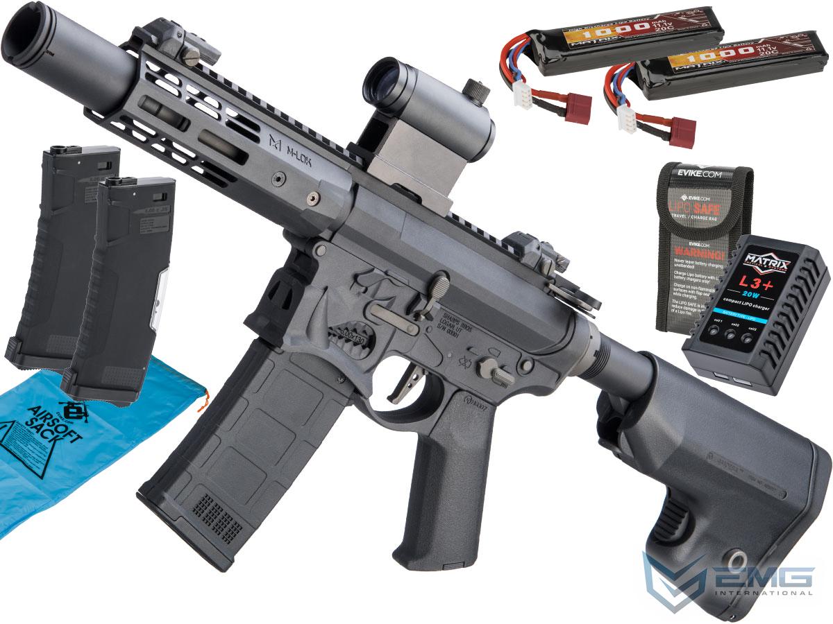 EMG Helios / Sharps Bros Warthog Licensed Polymer Receiver M4 Airsoft AEG Rifle (Model: 7 PDW / Go Airsoft Package)