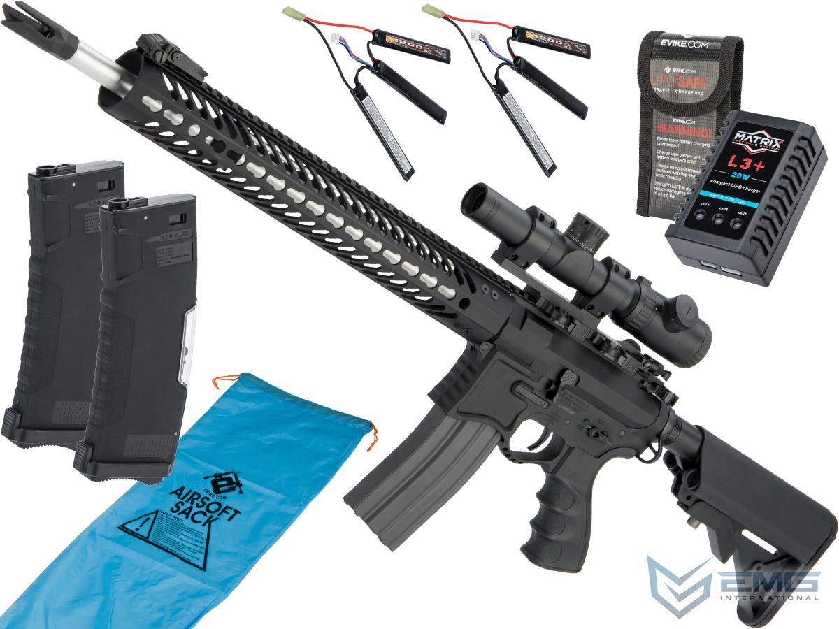 EMG Seekins Precision Licensed AR-15 SP223 Advanced Airsoft M4 AEG Rifle w/ G2 Gearbox (Color: Black / Keymod / Go Airsoft Package)