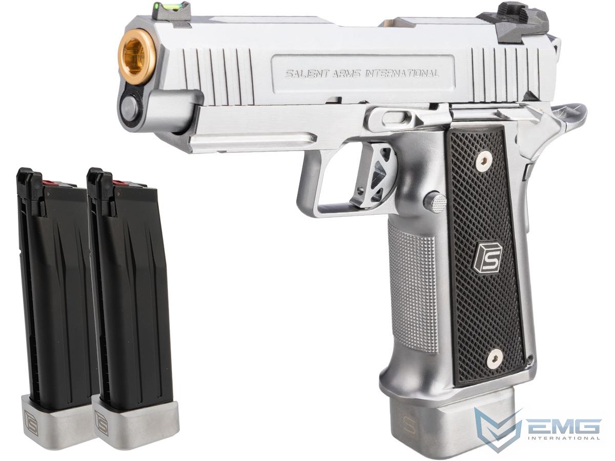 EMG / Salient Arms International 2011 DS 4.3 Airsoft Training Weapon (Color: Silver / CO2 / Reload Package)