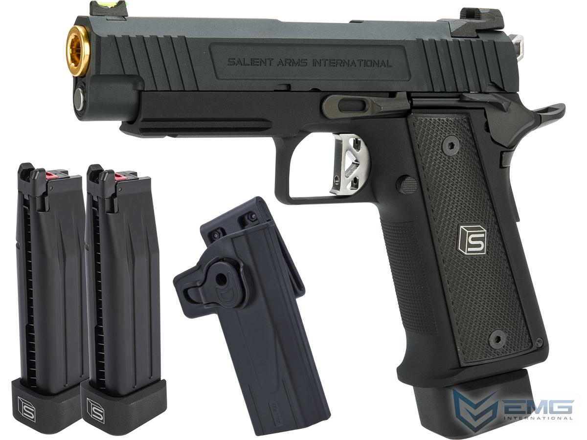 EMG / Salient Arms International 2011 4.3 DS Full Auto Select Fire GBB Pistol (Color: Black / Green Gas / Carry Package)