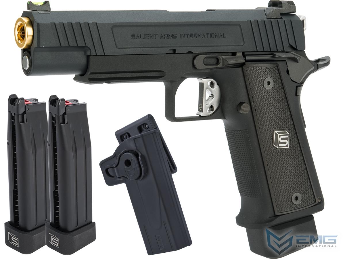 EMG / Salient Arms International 2011 DS 5.1 Full Auto Select Fire GBB Pistol (Color: Black / CO2 / Carry Package)