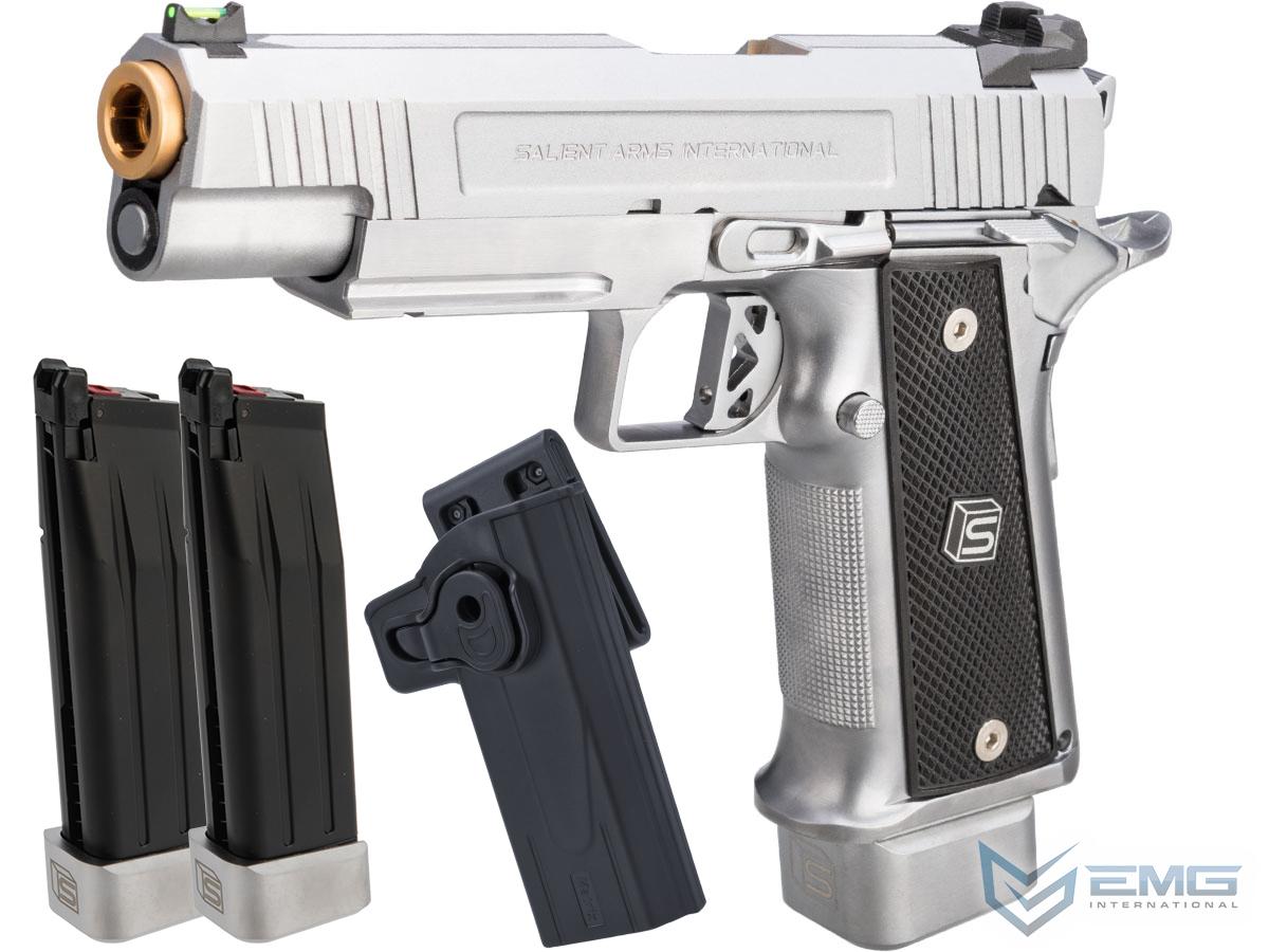 EMG / Salient Arms International 2011 DS 5.1 Full Auto Select Fire GBB Pistol (Color: Silver / CO2 / Carry Package)