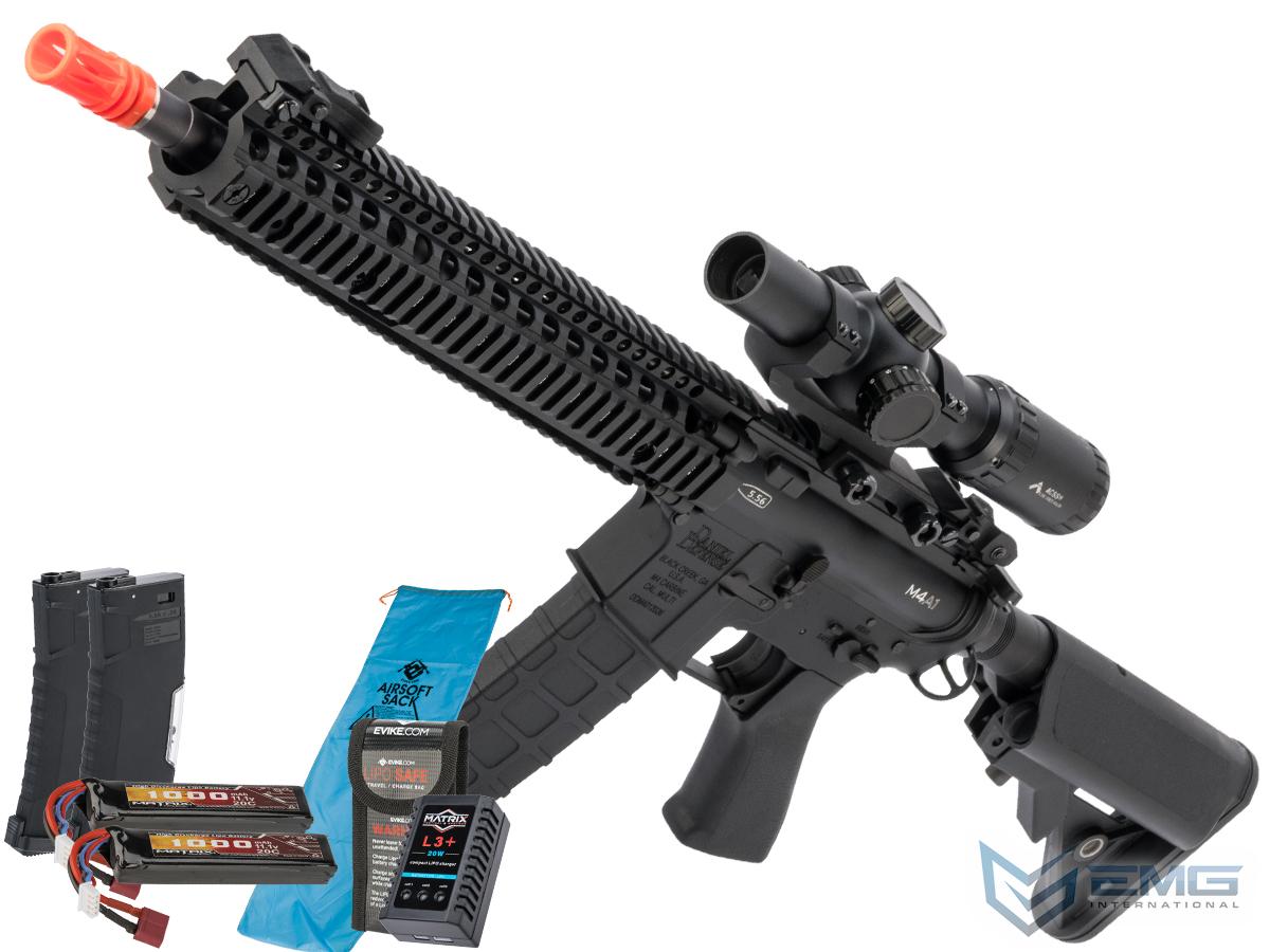 EMG / Daniel Defense Licensed SOPMOD Block II w/ GATE ASTER Programmable MOSFET (Model: M4A1 RIS II / Black / Go Airsoft Package)