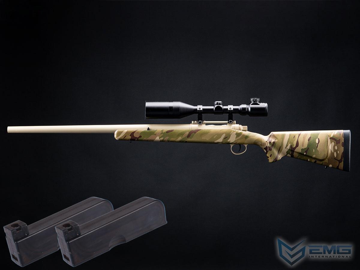 EMG Barrett Fieldcraft Airsoft Precision Bolt-Action Sniper Rifle with Featherweight Zero Trigger (Color: Multicam / The Marksman's Package)