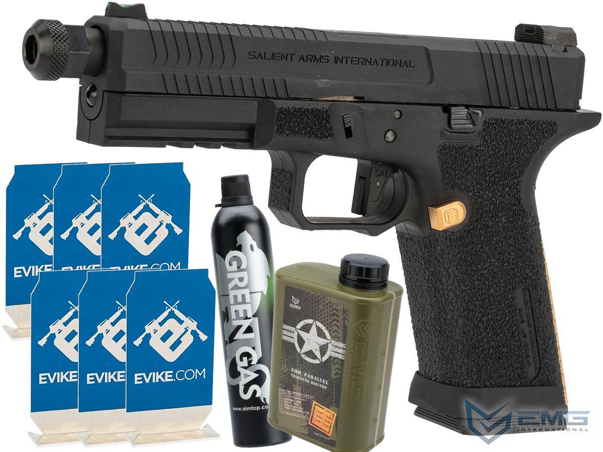 Evike.com Stay at Home Weapon Training / Target Shooting Airsoft Pack (Model: EMG SAI BLU Airsoft Pistol)