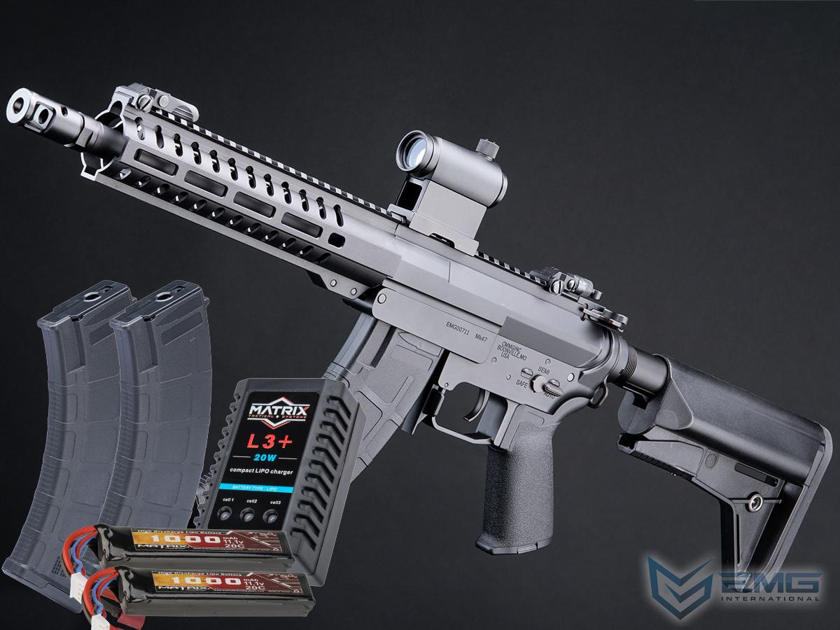 EMG CMMG Licensed MK47 Ver2 Airsoft AEG Parallel Training Weapon w/ Platinum Gearbox (Model: Banshee SBR / 400 FPS / Go Airsoft Package)