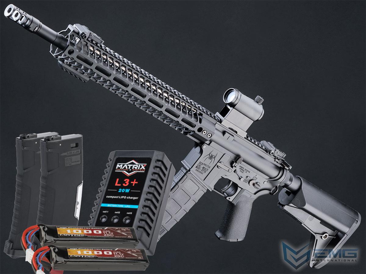 EMG Spike's Tactical Licensed M4 AEG AR-15 Parallel Training Weapon (Model: 13.2 Carbine / 400 FPS / Go Airsoft Package)