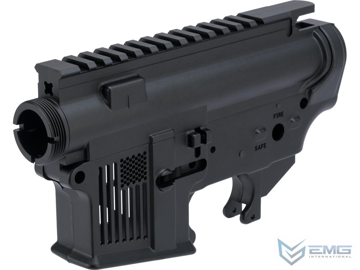 EMG F-1 Firearms Skeletonized FDR-15 Forged Receiver for Gas Blowback Airsoft Rifles by RA-Tech (System: WE-Tech / Black)