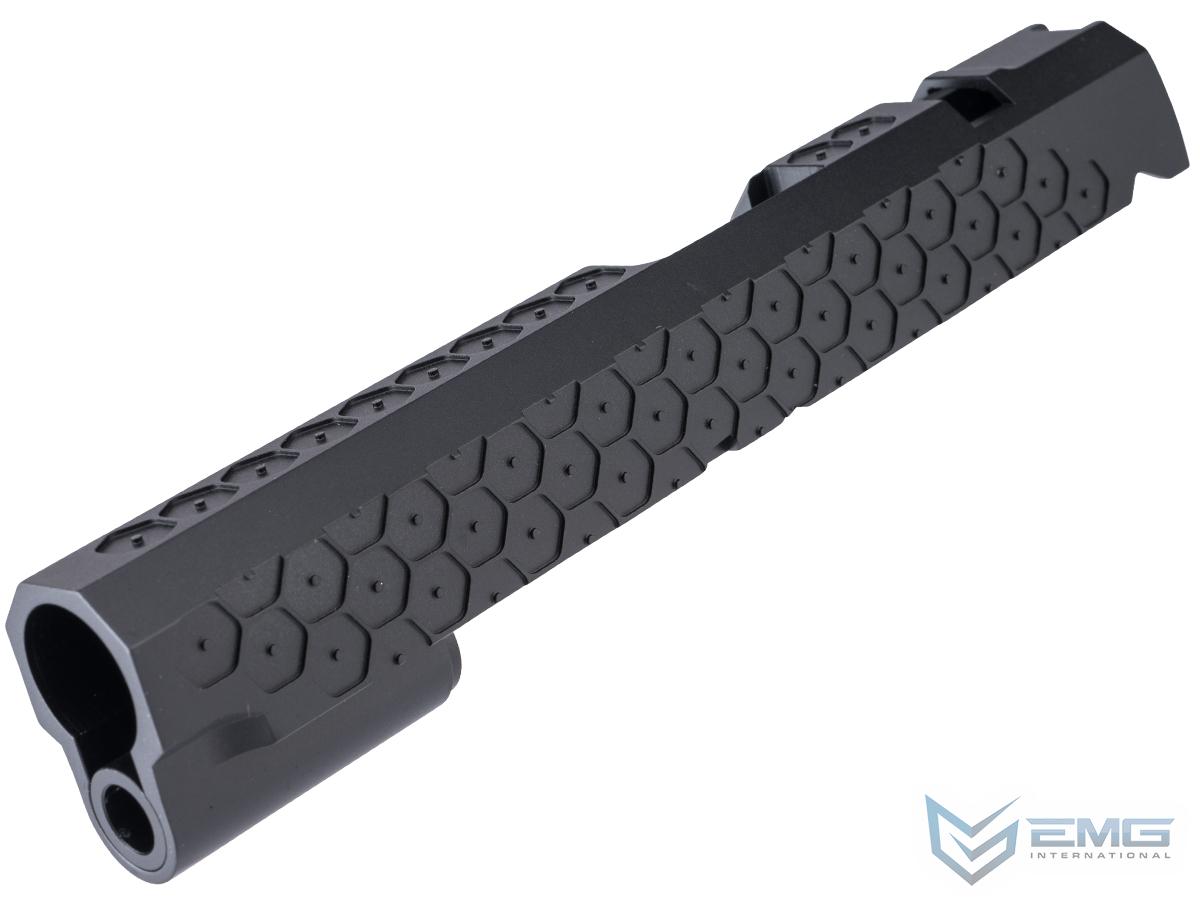 EMG Custom CNC Aluminum Hex Slide for Tokyo Marui Hi-CAPA Gas Blowback Airsoft Pistols (Color: Black)
