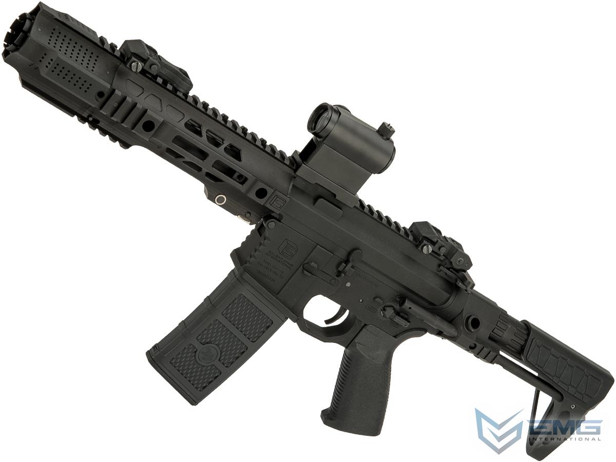 EMG SAI GRY Gen. 2 Forge Style Receiver AEG Training Rifle w/ JailBrake Muzzle and GATE ASTER Programmable MOSFET (Model: PDW / Black / Non-ITAR Furniture)