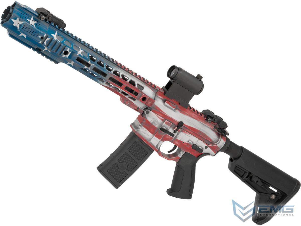 EMG Custom Cerakote SAI GRY Training Weapon M4 Airsoft AEG Rifle (Configuration: SBR / Stars and Stripes)