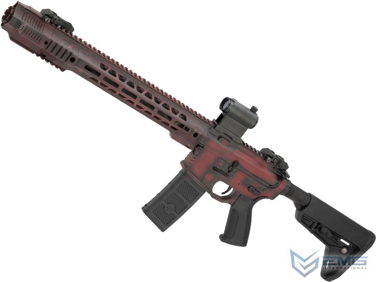 EMG Custom Cerakote SAI GRY Training Weapon M4 Airsoft AEG Rifle (Configuration: Carbine / Distressed Red)