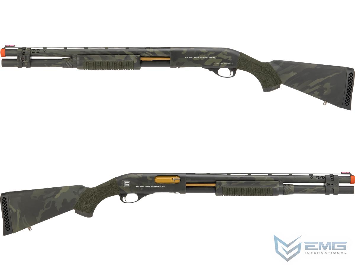 EMG Salient Arms Licensed M870 MKII Airsoft Training Shotgun (Model Police / Multicam Black