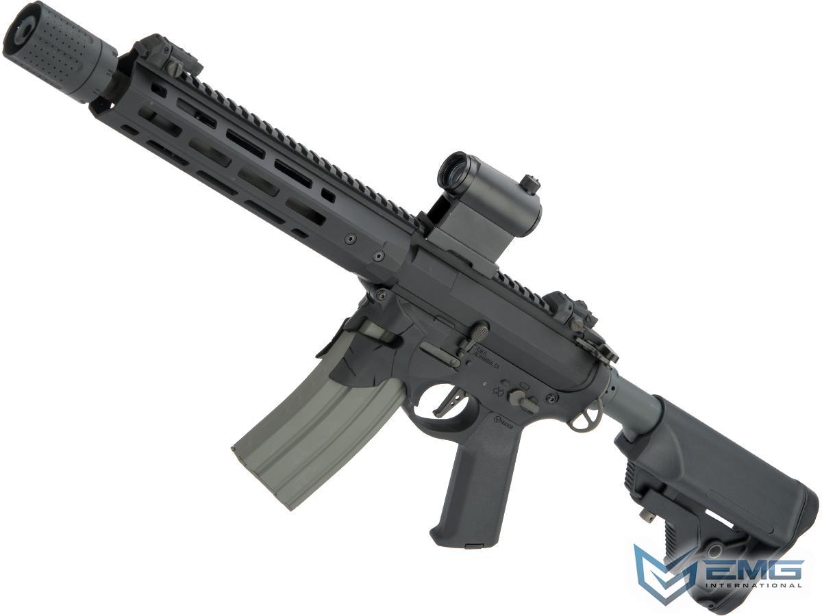 EMG / Sharps Bros Overthrow Licensed Advanced M4 Airsoft AEG Training Rifle w/ Slim Motor Grip  (Color: Black / 12 SBR)