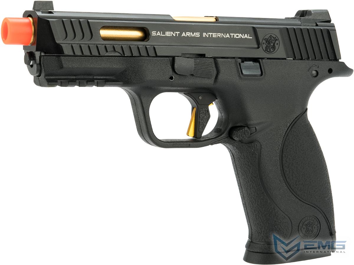 EMG / SAI / Smith & Wesson Licensed M&P 9 Full Size Airsoft GBB Pistol with Enhanced Angel Custom Trigger  (Package: Black / Gun Only)