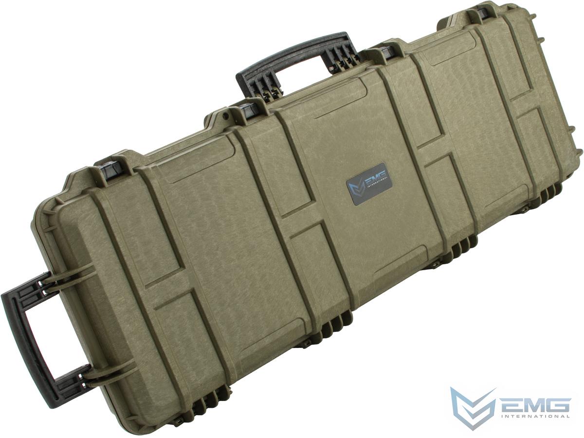 EMG Transporter Lockable 42 Hard Case w/ low-profile wheels & PnP foam (Color: Military Green)