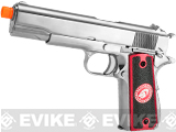 Evike.com Nostradamus Custom 1911 Gas Blowback Airsoft Pistol w/ Angel Custom Tac-Glove Grips (Model: Stainless A1 / Capricorn)