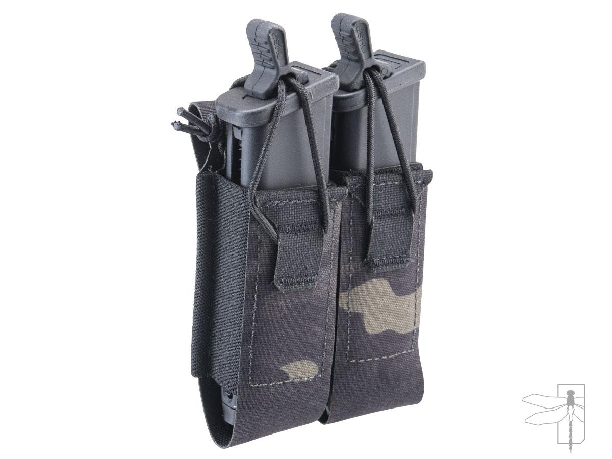 U.S. Military Jac Custom Pouches Black 2 Cell Molle Pouch Made In