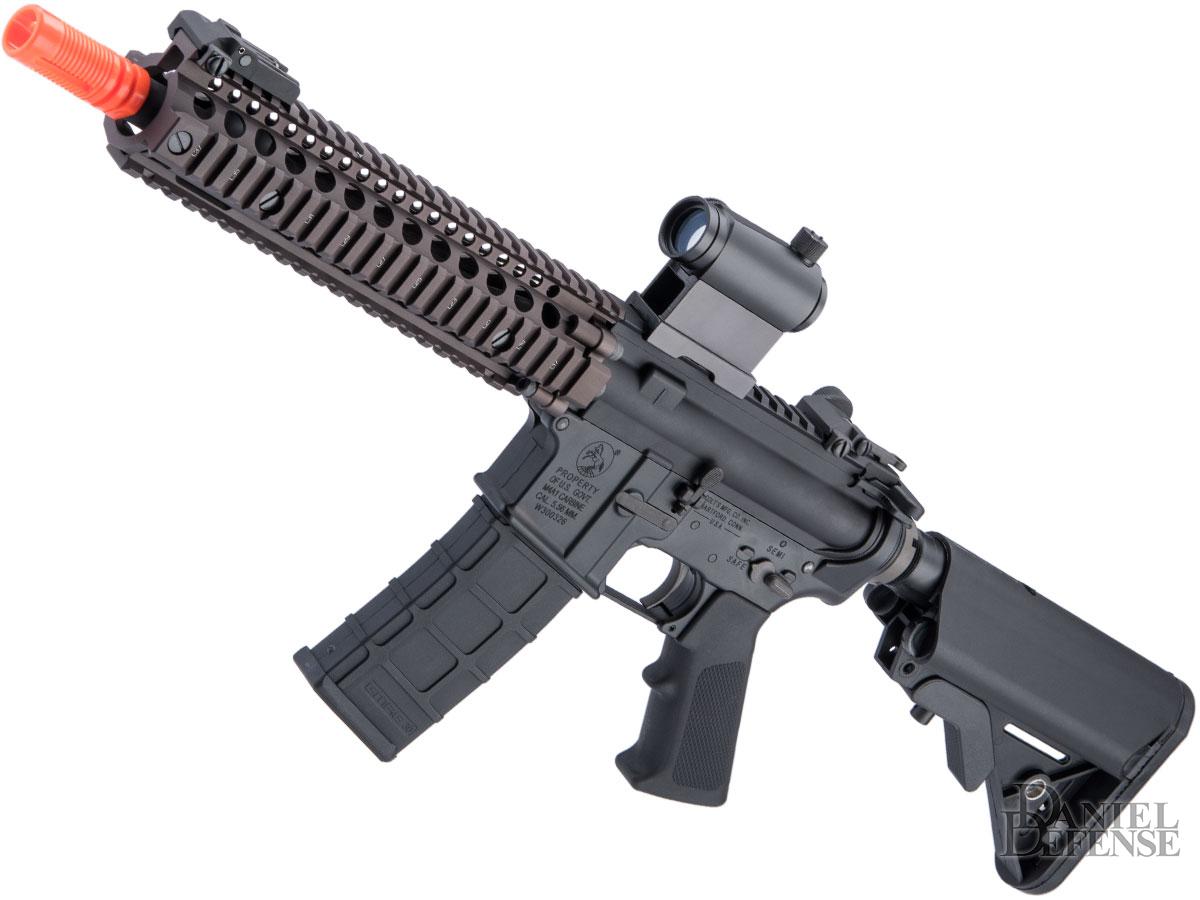 GHK Colt Licensed M4A1 SOPMOD Block 2 Gas Blowback Airsoft Rifle w/ EMG Daniel Defense RISII Rail by Cybergun (Length: 10.3 Mk18 MOD.1)