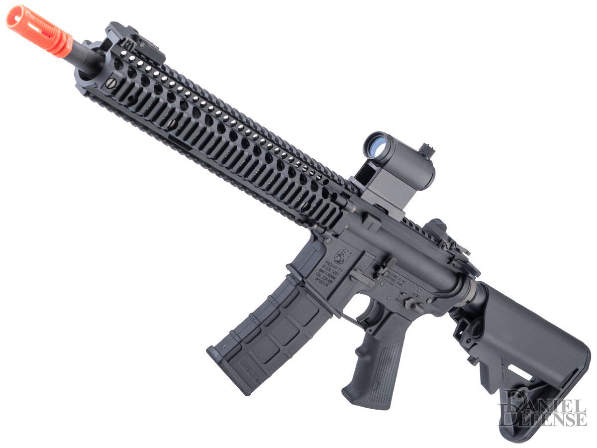 GHK Colt Licensed M4A1 SOPMOD Block 2 Gas Blowback Airsoft Rifle w/ EMG Daniel Defense RISII Rail by Cybergun (Length: 14.5 / Black)