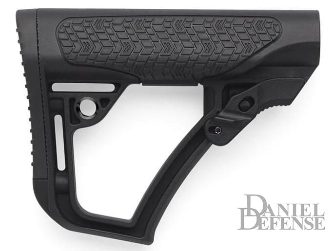 Daniel Defense Collapsible Mil-Spec Buttstock (Color: Black / Concave & Convex Pad Set)