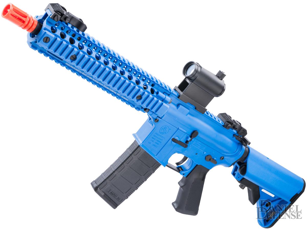 強リコイルDANIEL DEFENSE MK18 Acog他おまけ多数付 King Arms x Daniel Defense MK18 Airsoft AEG Rifle (Color: Blue