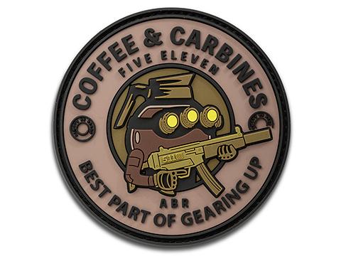 5.11 Tactical Coffee & Carbines PVC Morale Patch (Color: Badlands Tan)