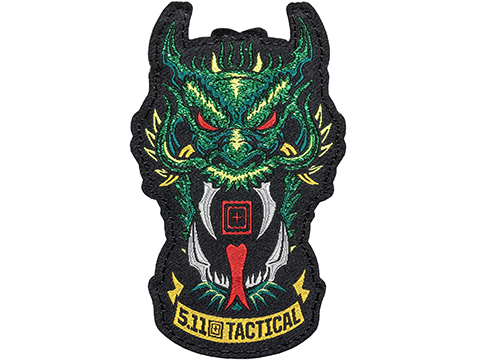 5.11 Tactical Green Dragon Hook & Loop Embroidered Morale Patch
