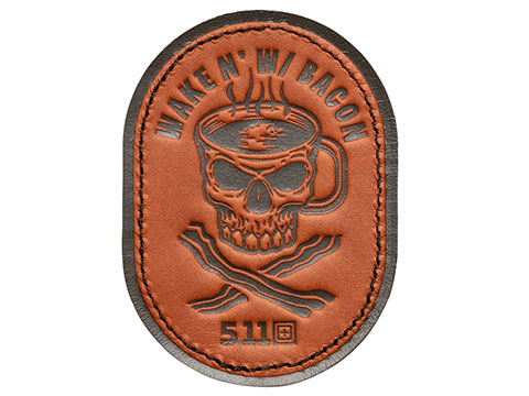 5.11 Tactical Wake N' With Bacon Faux Leather Morale Patch