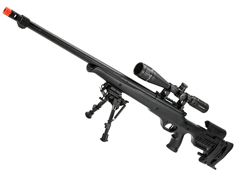 Matrix Custom VSR10 MB12 Airsoft Bolt Action Sniper Rifle by WELL (Package: Black)