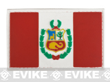 PVC Hook and Loop International Flag Patch (Flag: Peru)