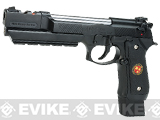 WE-Tech Barry Burton Custom Biohazard M9 GEN II Limited Edition Airsoft Gas Blowback Pistol - Semi Auto/Full-Auto (Color: Black Grip)