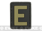 Evike.com PVC Hook and Loop Letters & Numbers Patch Black/Tan (Letter: E)